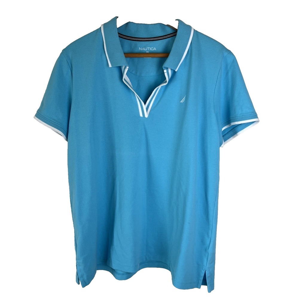 Nautica Collared Top Womens XXL Nautical Sailing Tennis Summer Preppy Pickleball